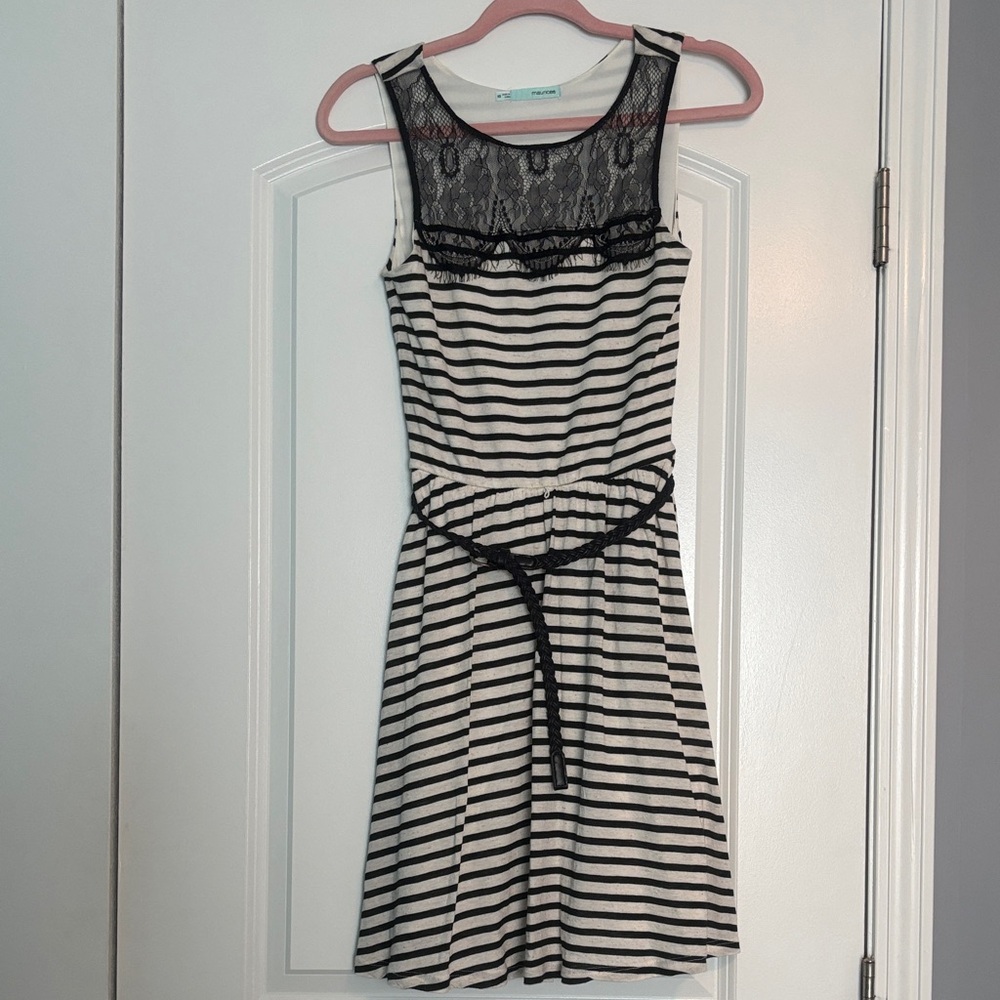 Maurices Black and White Striped Dress